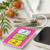 Rayne periodieke lijst - naam het sleutelwoord sleutelhanger (Voorkant Rechts)