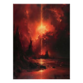 Rayo Celestial Ardiente: Atardecer Surrealista. Perfect Poster (Voorkant)
