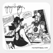 rayrayishappy - Stickerblad Vierkante Sticker (Voorkant)