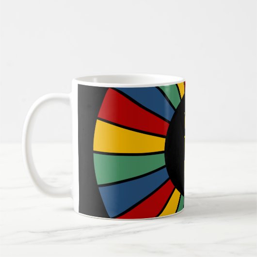 RAYS BUTTON I + uw foto, tekst, monogram Koffiemok (Links)
