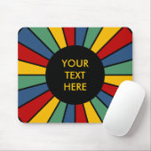 RAYS BUTTON I + uw foto, tekst, monogram Muismat (Met muis)