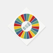 RAYS BUTTON I + uw foto, tekst, monogram Servetten (Hoek)