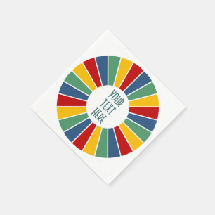 RAYS BUTTON I + uw foto, tekst, monogram Servetten