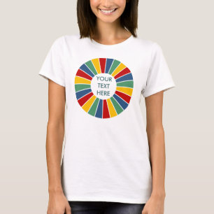 RAYS BUTTON I + uw foto, tekst, monogram T-shirt