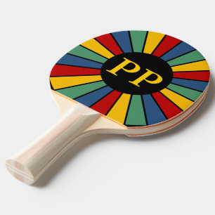 RAYS BUTTON I + uw foto, tekst, monogram Tafeltennisbatje