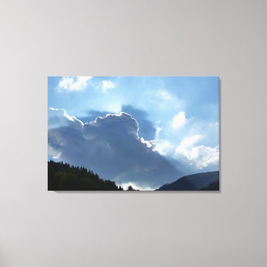rays en wolken canvas afdruk (Voorkant)