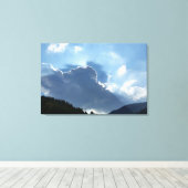 rays en wolken canvas afdruk (Insitu (Houten vloer))