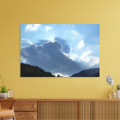 rays en wolken canvas afdruk (Insitu (Woonkamer))