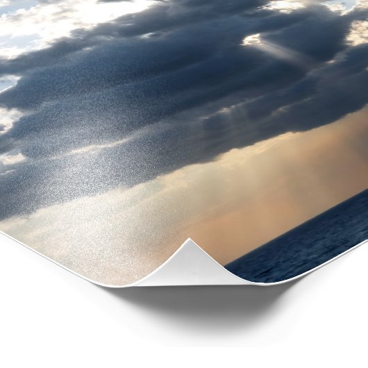 rays en wolken foto afdruk (Hoek)