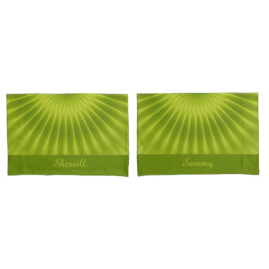 Rays Flower gradients - Spring green + uw ideeën Kussensloop (Voorkant-Set)