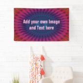 Rays gradiënten - blauw roze rood + uw ideeën spandoek (Insitu)