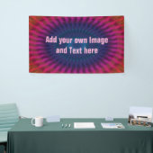 Rays gradiënten - blauw roze rood + uw ideeën spandoek (Beurs)