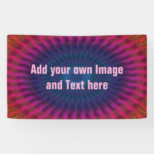Rays gradiënten - blauw roze rood + uw ideeën spandoek