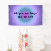 Rays gradiënten - blauw roze violet + uw ideeën spandoek (Insitu)