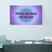 Rays gradiënten - blauw roze violet + uw ideeën spandoek (Beurs)