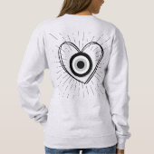 Rays, Heart, Black Evil Eye Protection monogram | Trui (Achterkant)