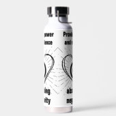 Rays, Heart, Black Evil Eye Protection monogram | Waterfles (Links)