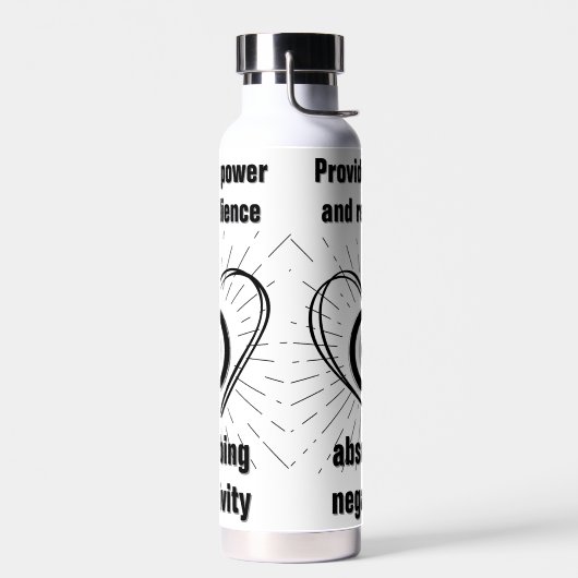 Rays, Heart, Black Evil Eye Protection monogram | Waterfles (Links)