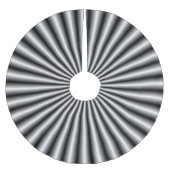 Rays in zwart-wit kerstboom rok (Voorkant)