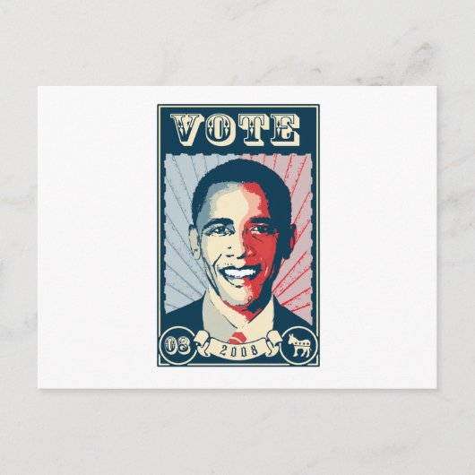 RAYS OBAMA STEMMEN - PNG.NL BRIEFKAART (Voorkant)