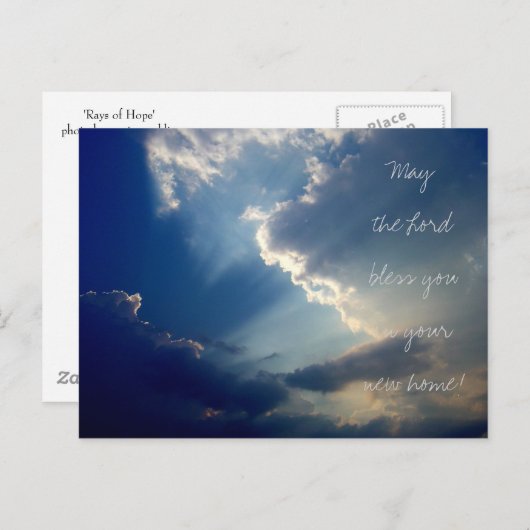 'Rays of Hope' foto briefkaart (Voorkant / Achterkant)
