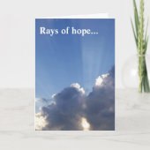 Rays of Hope words of encouragement Kaart (Voorkant)