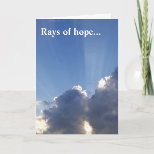 Rays of Hope words of encouragement Kaart (Voorkant)