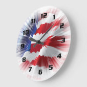 Rays of Light American Flag Patriotic Grote Klok (Hoek)