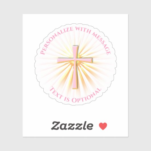 Rays of Light from the Religious Cross Sticker (Vel)