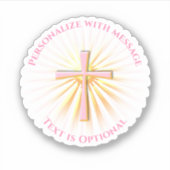 Rays of Light from the Religious Cross Sticker (Voorkant)
