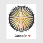 Rays of Light from the Religious Cross Sticker (Vel)