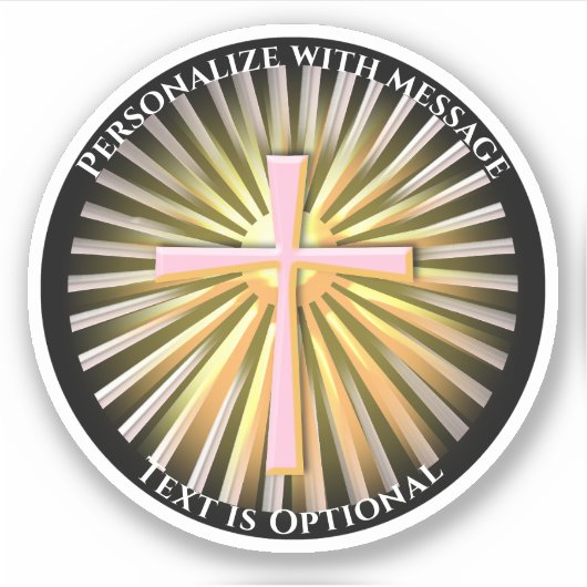 Rays of Light from the Religious Cross Sticker (Voorkant)