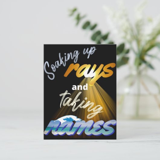 Rays opnemen en Names Summertime innemen Briefkaart (Staand voorkant)