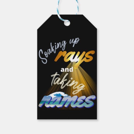 Rays opnemen en Names Summertime innemen Cadeaulabel (Voorkant)