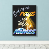 Rays opnemen en Names Summertime innemen Canvas Afdruk (Insitu (Houten vloer))