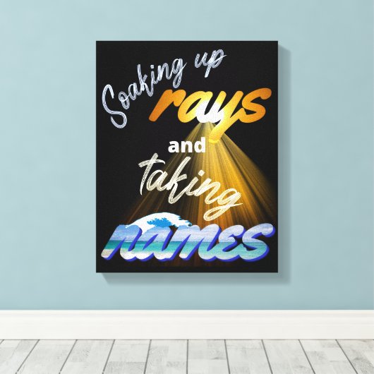 Rays opnemen en Names Summertime innemen Canvas Afdruk (Insitu (Houten vloer))