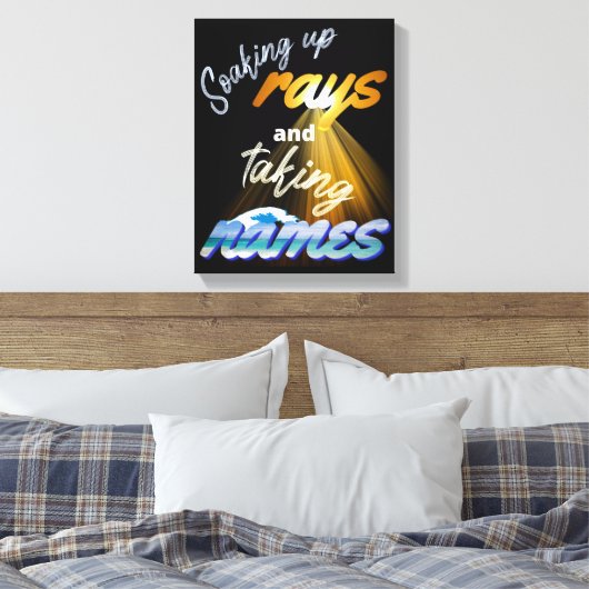 Rays opnemen en Names Summertime innemen Canvas Afdruk (Insitu (Slaapkamer))