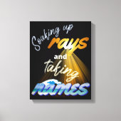 Rays opnemen en Names Summertime innemen Canvas Afdruk (Voorkant)