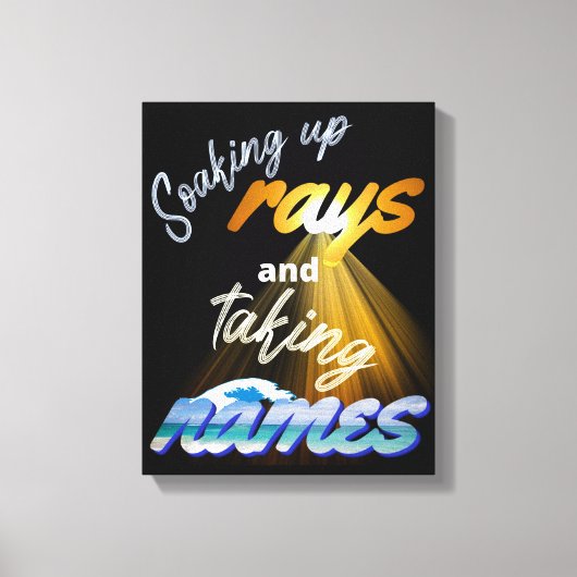 Rays opnemen en Names Summertime innemen Canvas Afdruk (Voorkant)