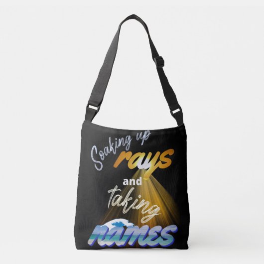 Rays opnemen en Names Summertime innemen Crossbody Tas (Voorkant)