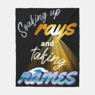 Rays opnemen en Names Summertime innemen Fleece Deken
