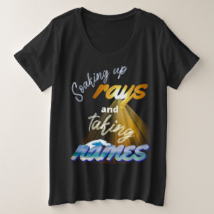 Rays opnemen en Names Summertime innemen Grote Maat T-shirt