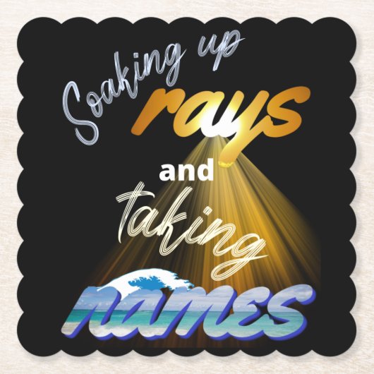 Rays opnemen en Names Summertime innemen Kartonnen Onderzetters (Voorkant)