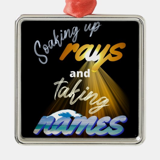 Rays opnemen en Names Summertime innemen Metalen Ornament (Voorkant)