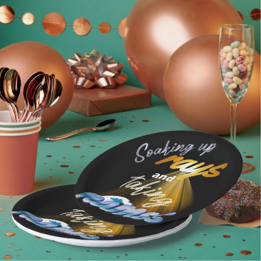 Rays opnemen en Names Summertime innemen Papieren Bordje (Multi)