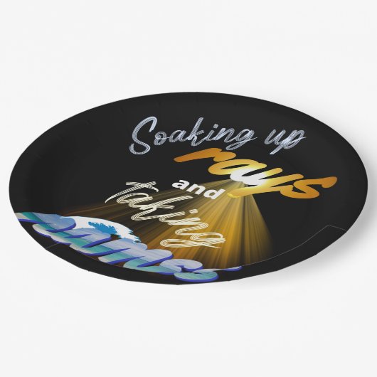 Rays opnemen en Names Summertime innemen Papieren Bordje (Gekanteld)