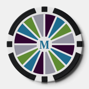 Rays Patroon aangepaste monogram poker chips