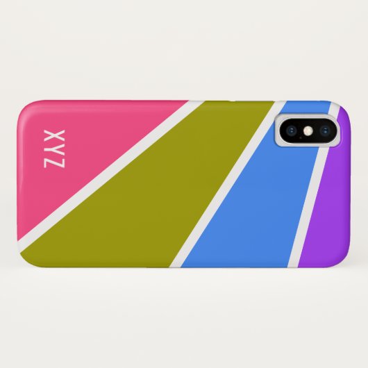 Rays Pattern aangepaste monogram-hoesjes Case-Mate iPhone Case (Achterkant (horizontaal))