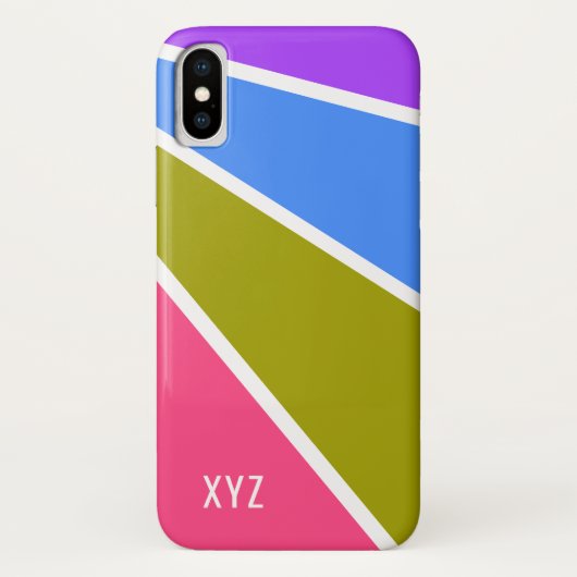 Rays Pattern aangepaste monogram-hoesjes Case-Mate iPhone Case (Achterkant)