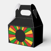 RAYS RASTAFARI FLAG BUTTON + uw teken of tekst Bedankdoosjes (Achterkant)
